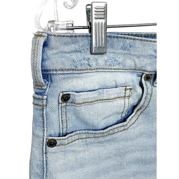 INC Denim High Rise Jean Shorts Womens 12/31 Frayed Cut Off Boho Stretch Summer - Picture 3 of 8